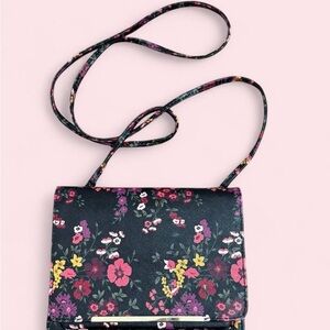 Floral Black Crossbody Bag